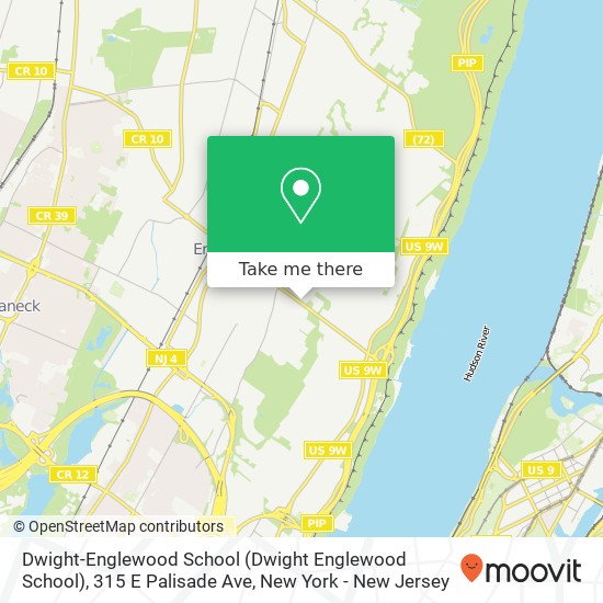 Mapa de Dwight-Englewood School (Dwight Englewood School), 315 E Palisade Ave
