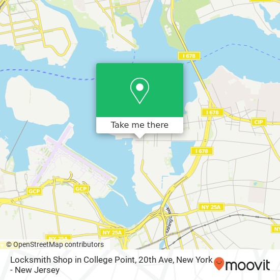 Mapa de Locksmith Shop in College Point, 20th Ave