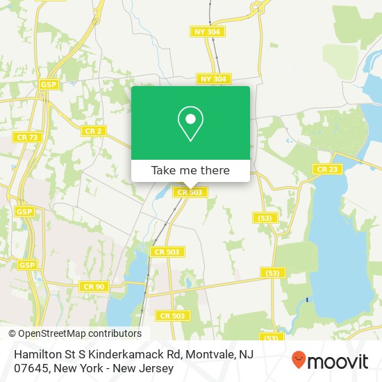 Mapa de Hamilton St S Kinderkamack Rd, Montvale, NJ 07645