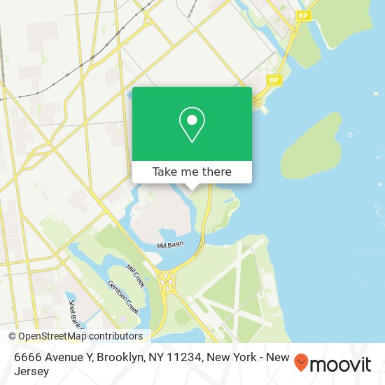 Mapa de 6666 Avenue Y, Brooklyn, NY 11234