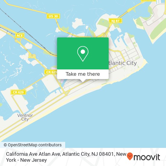 California Ave Atlan Ave, Atlantic City, NJ 08401 map