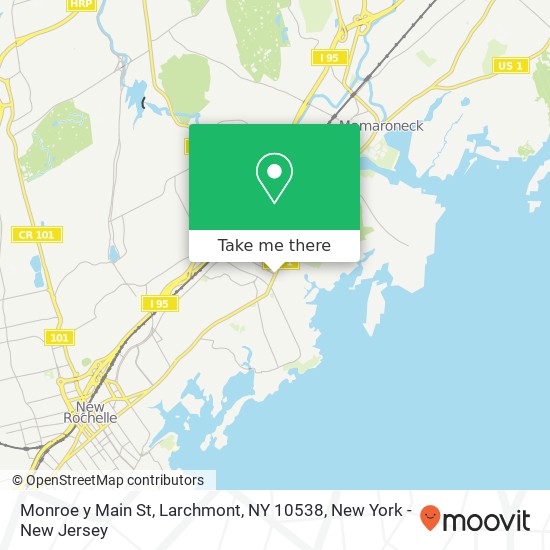 Mapa de Monroe y Main St, Larchmont, NY 10538