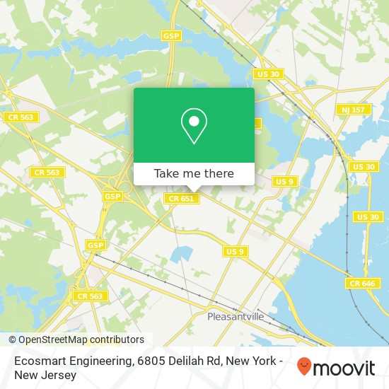 Mapa de Ecosmart Engineering, 6805 Delilah Rd