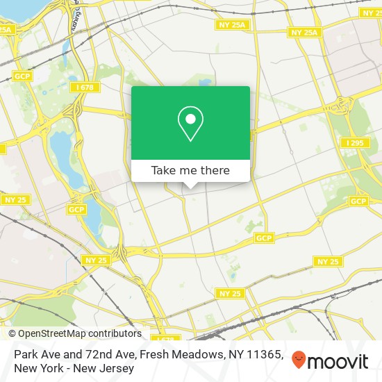 Mapa de Park Ave and 72nd Ave, Fresh Meadows, NY 11365