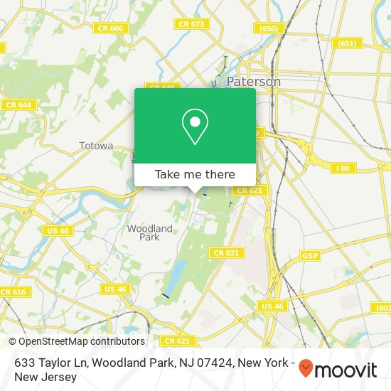 633 Taylor Ln, Woodland Park, NJ 07424 map