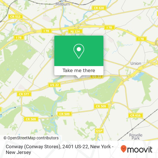Mapa de Conway (Conway Stores), 2401 US-22