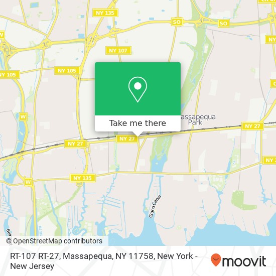Mapa de RT-107 RT-27, Massapequa, NY 11758