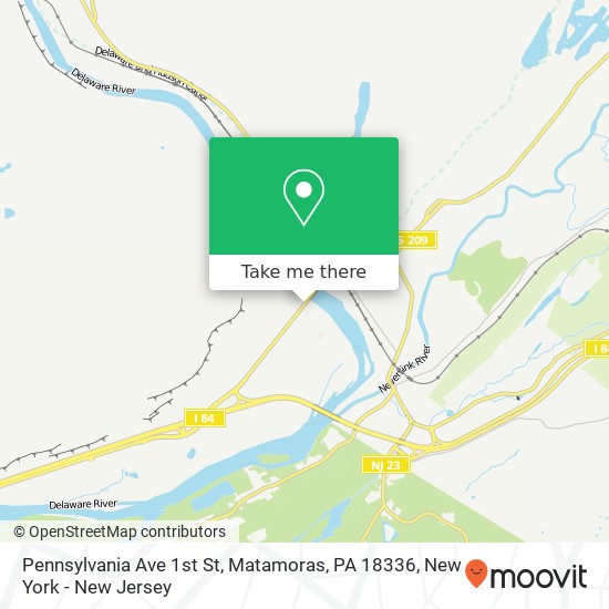 Pennsylvania Ave 1st St, Matamoras, PA 18336 map