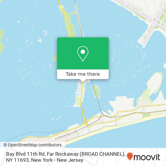 Mapa de Bay Blvd 11th Rd, Far Rockaway (BROAD CHANNEL), NY 11693