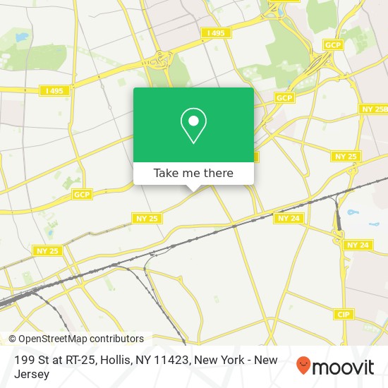 Mapa de 199 St at RT-25, Hollis, NY 11423