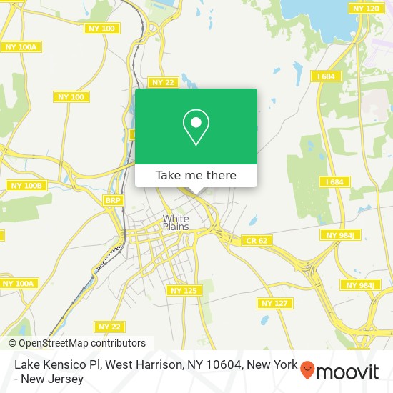 Mapa de Lake Kensico Pl, West Harrison, NY 10604