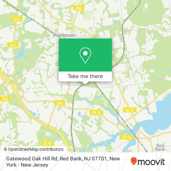 Gatewood Oak Hill Rd, Red Bank, NJ 07701 map