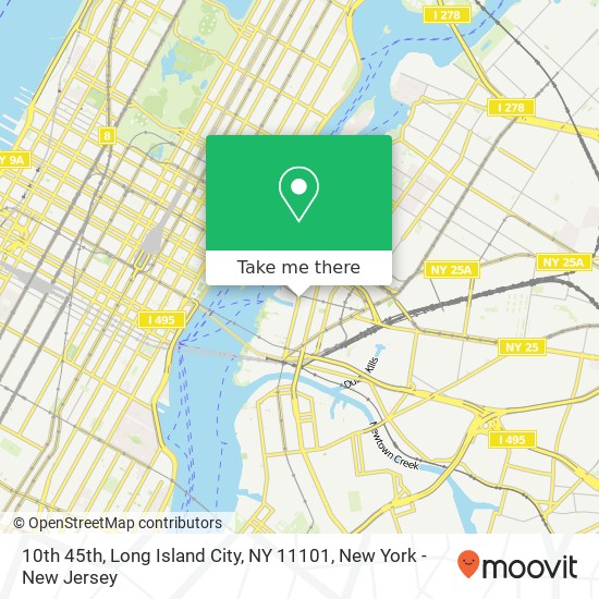 Mapa de 10th 45th, Long Island City, NY 11101