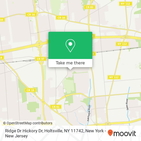 Mapa de Ridge Dr Hickory Dr, Holtsville, NY 11742