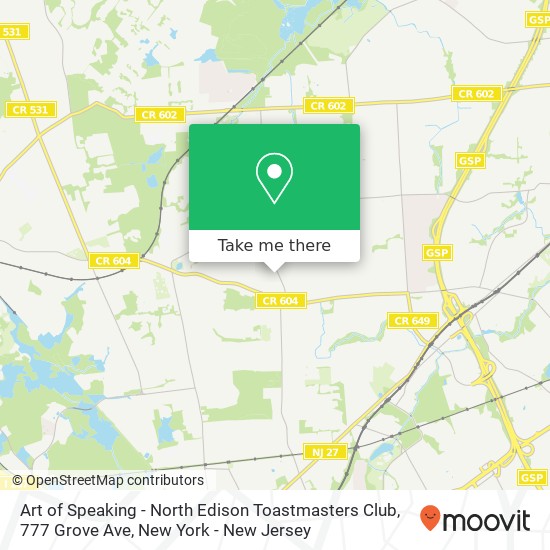 Mapa de Art of Speaking - North Edison Toastmasters Club, 777 Grove Ave