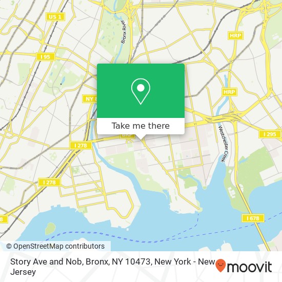 Story Ave and Nob, Bronx, NY 10473 map