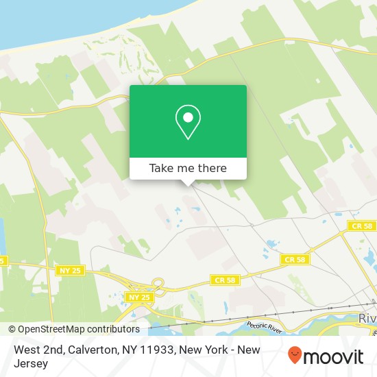 Mapa de West 2nd, Calverton, NY 11933