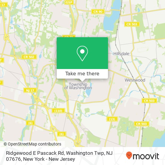 Ridgewood E Pascack Rd, Washington Twp, NJ 07676 map