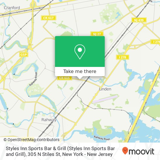 Mapa de Styles Inn Sports Bar & Grill (Styles Inn Sports Bar and Grill), 305 N Stiles St