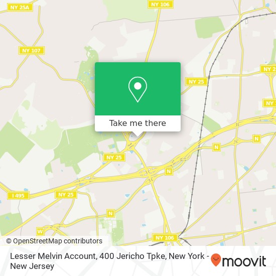 Mapa de Lesser Melvin Account, 400 Jericho Tpke