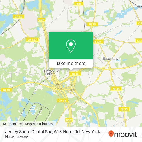 Jersey Shore Dental Spa, 613 Hope Rd map