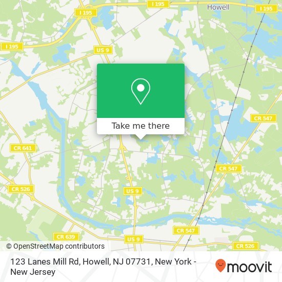 123 Lanes Mill Rd, Howell, NJ 07731 map