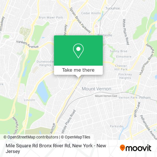 Mapa de Mile Square Rd Bronx River Rd