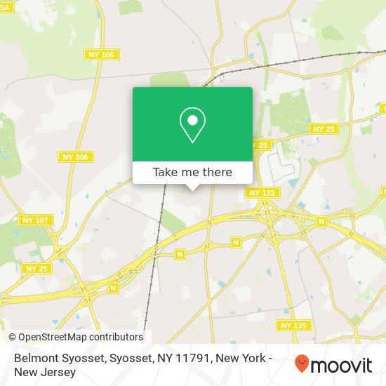 Mapa de Belmont Syosset, Syosset, NY 11791