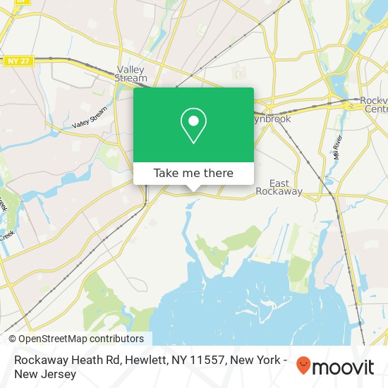 Mapa de Rockaway Heath Rd, Hewlett, NY 11557