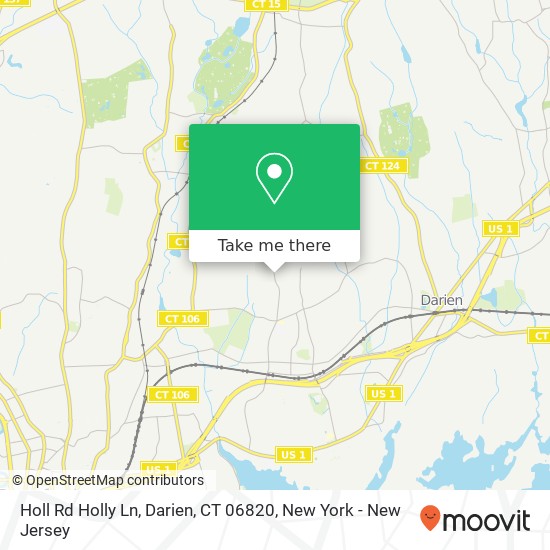 Mapa de Holl Rd Holly Ln, Darien, CT 06820
