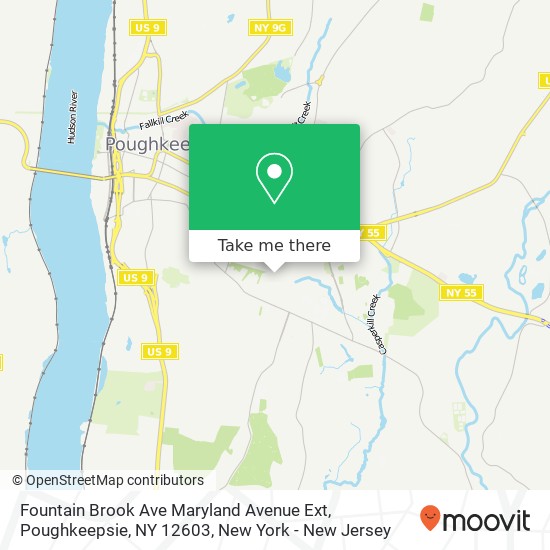 Fountain Brook Ave Maryland Avenue Ext, Poughkeepsie, NY 12603 map