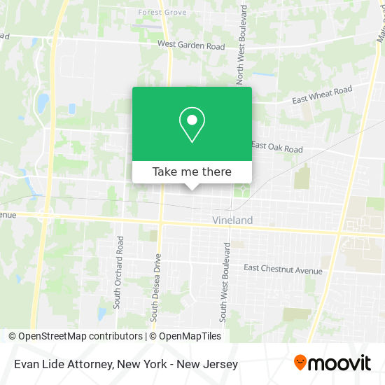 Mapa de Evan Lide Attorney