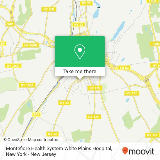 Mapa de Montefiore Health System White Plains Hospital