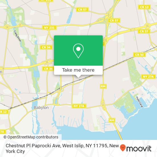 Chestnut Pl Paprocki Ave, West Islip, NY 11795 map