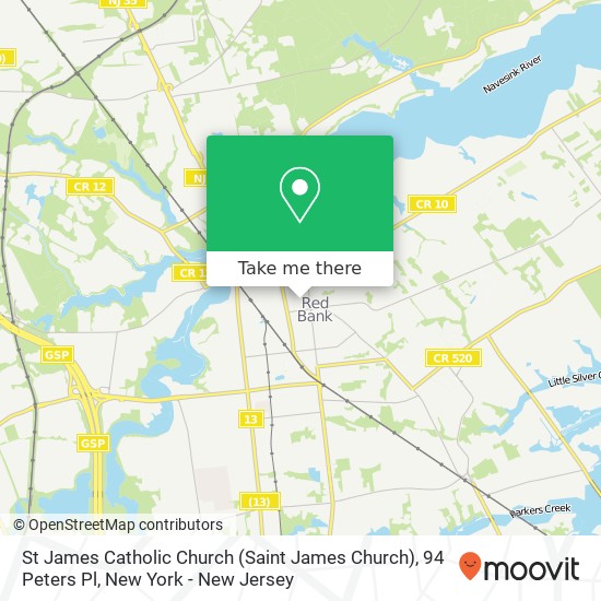 Mapa de St James Catholic Church (Saint James Church), 94 Peters Pl