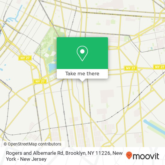 Mapa de Rogers and Albemarle Rd, Brooklyn, NY 11226