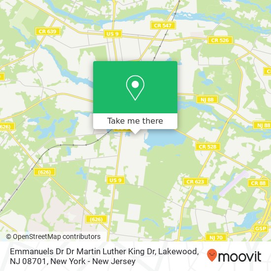 Mapa de Emmanuels Dr Dr Martin Luther King Dr, Lakewood, NJ 08701