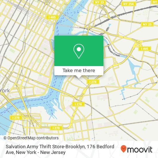 Mapa de Salvation Army Thrift Store-Brooklyn, 176 Bedford Ave