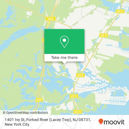 1401 Ivy St, Forked River (Lacey Twp), NJ 08731 map