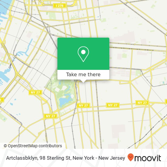 Mapa de Artclassbklyn, 98 Sterling St