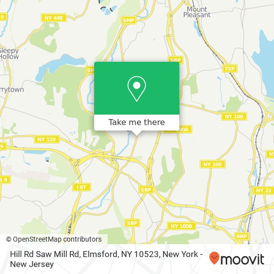 Mapa de Hill Rd Saw Mill Rd, Elmsford, NY 10523