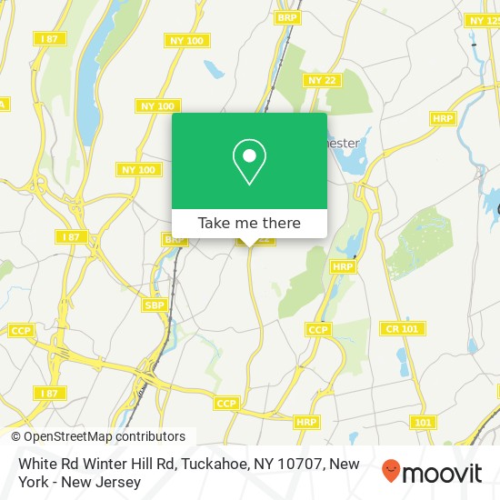 Mapa de White Rd Winter Hill Rd, Tuckahoe, NY 10707