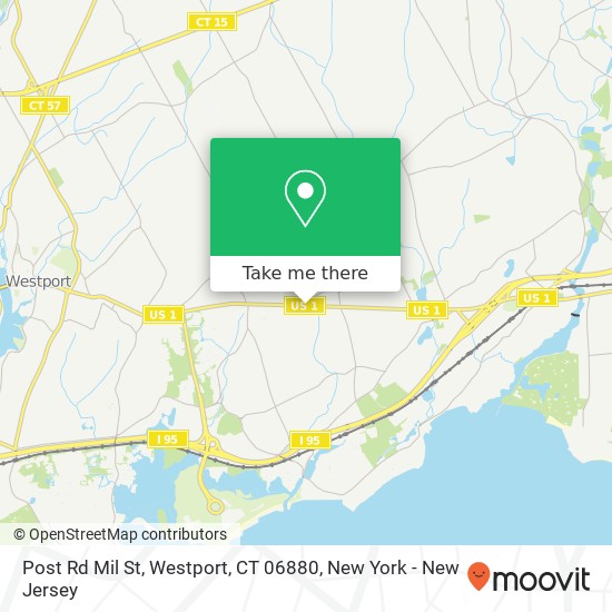 Mapa de Post Rd Mil St, Westport, CT 06880