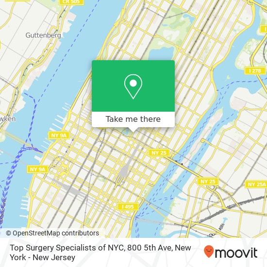 Top Surgery Specialists of NYC, 800 5th Ave map