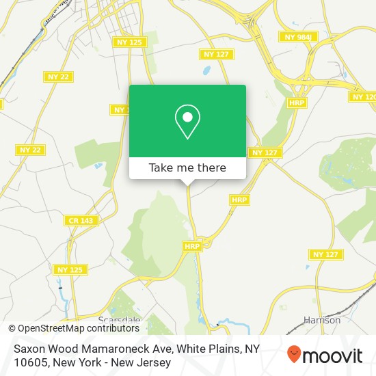 Mapa de Saxon Wood Mamaroneck Ave, White Plains, NY 10605