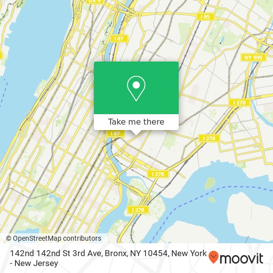 Mapa de 142nd 142nd St 3rd Ave, Bronx, NY 10454