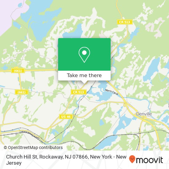 Mapa de Church Hill St, Rockaway, NJ 07866
