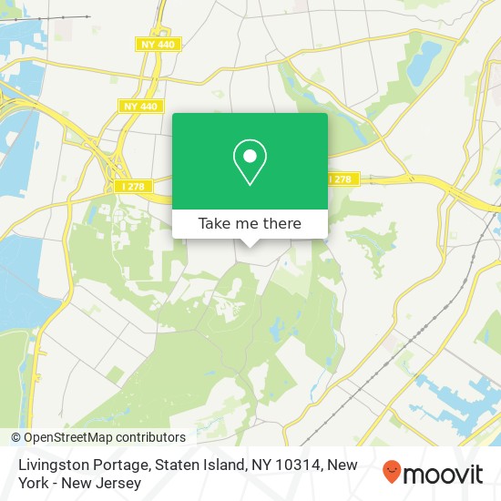 Mapa de Livingston Portage, Staten Island, NY 10314