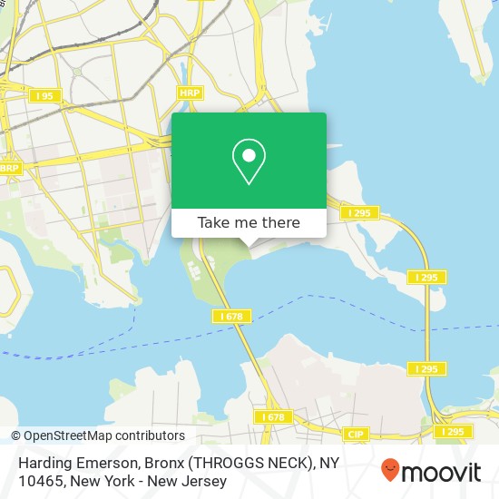 Mapa de Harding Emerson, Bronx (THROGGS NECK), NY 10465