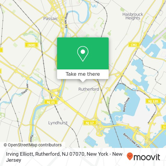 Irving Elliott, Rutherford, NJ 07070 map